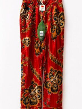 FARM Rio Women's Tropical Floral Print Satin Pants – NWT XS
